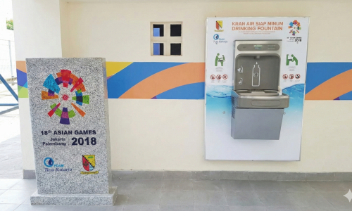 Installation of Drinking Fountain at Si Jalak Harupat Stadium, Bandung Regency